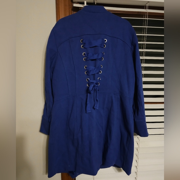 International Concepts Blue Long Coat - Picture 2 of 3